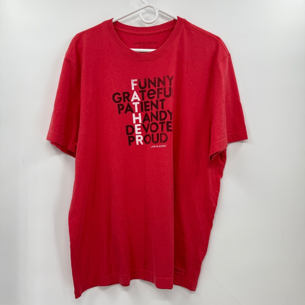 Life is Good Crusher‎ Tee Mens Funny Grateful Father's Day Gift Graphic T-Shirt